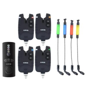 Безжични сигнализатори Hirisi SQ-4 с централа и 4 цветни светещи обтегача