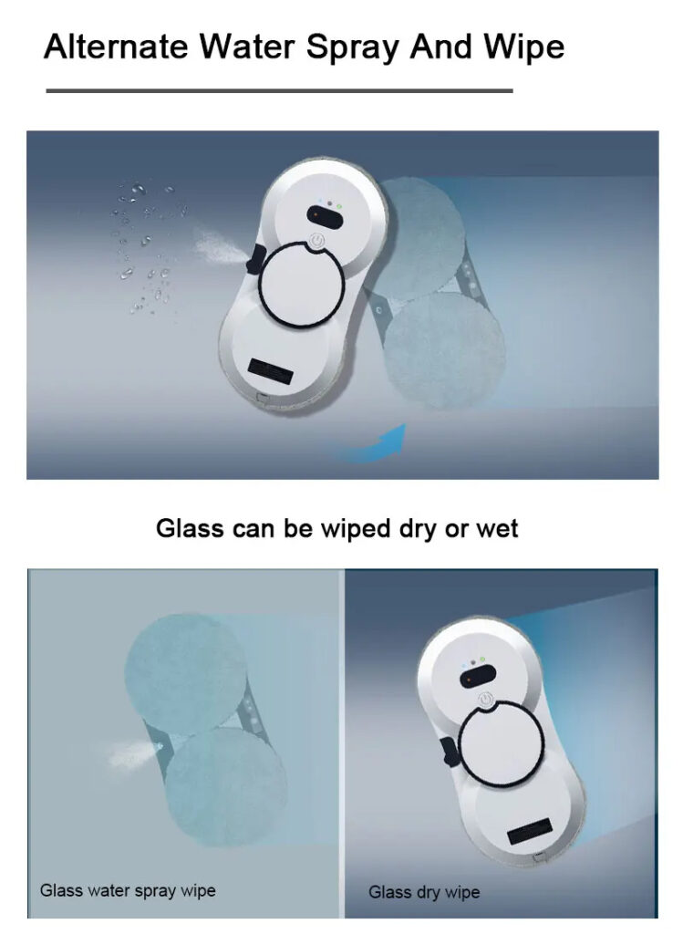 Уред за почистване на стъкла Puruikai HCR-10 с функция за пръскане и сушене