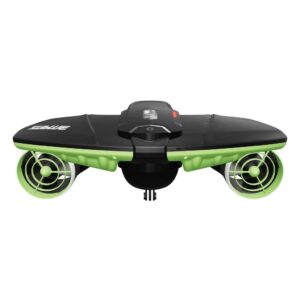 Преден изглед на подводния скутер Navbow Active Green с ярко зелени защитни решетки