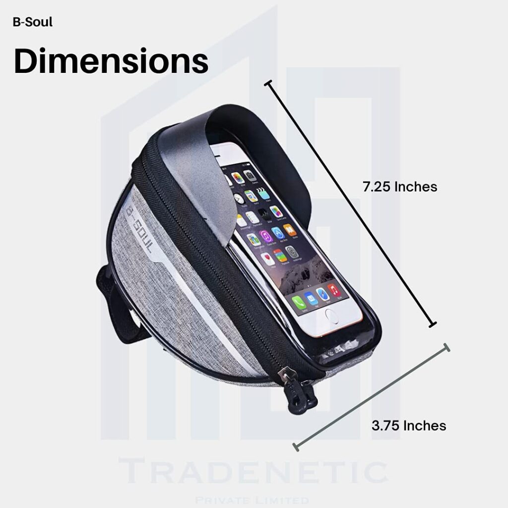 Водоустойчива стойка за рамка на велосипед с Touchscreen прозорец за смартфон до 6.8 инча