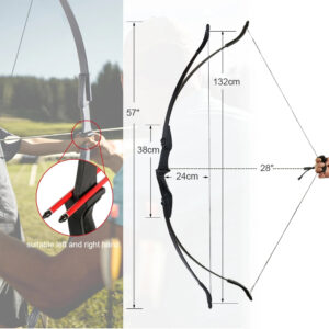 Спортен лък Toparchery 20 lbs – дължина 145 см и опън 20 lbs, подходящ за тренировки и лов