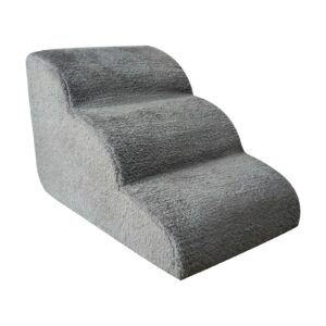 Страничен изглед на стълба за куче с мемори пяна – показва плавния наклон и ергономичната форма