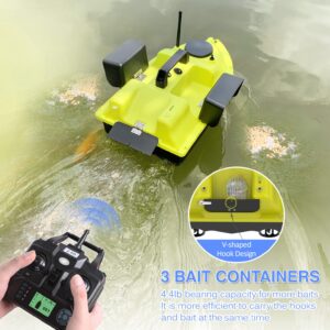 Корабче за захранка Flytec D18B с три отделни контейнера за стръв