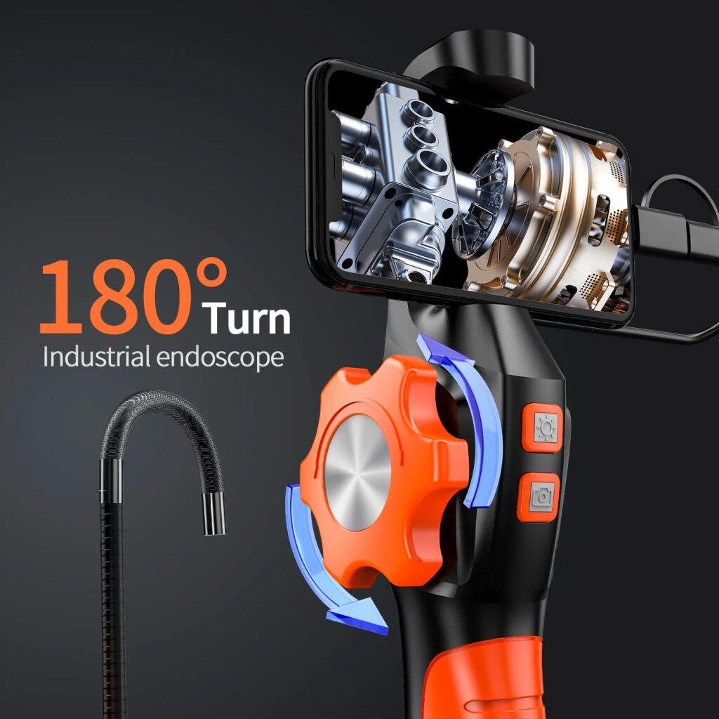 Ендоскопска камера за телефон GUANMOU ZX31-01 с въртящ се връх на 180° за оглед на труднодостъпни участъци