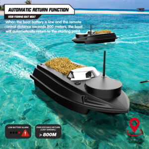 Лодка за захранка с GPS Flytec V030 с автоматично връщане при ниска батерия или загуба на сигнал