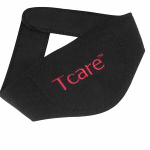 Черна турмалинова магнитна яка Tcare с мек външен слой и червен надпис Tcare.