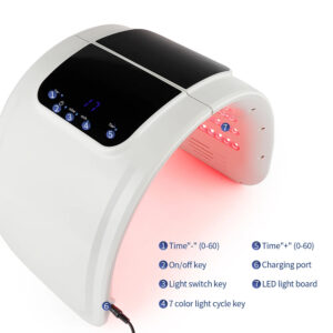 Уред за фотон терапия ForeverLily LM, детайлен изглед на контролния панел с бутони и LED дисплей
