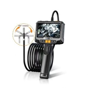 Ендоскопска камера INSKAM S10 и инфографика за единичен обектив, въртене 360 градуса