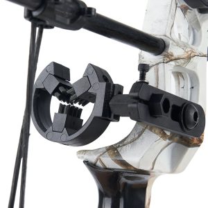 Поставка за стрели Toparchery Arrow Brush монтирана на лък, близък кадър на четките и държача