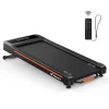 Пътека за ходене вкъщи MERACH NovaWalk W50 TrekPad, 3.5 HP безчетков мотор, 12% автоматичен наклон, Капацитет до 180 кг, Тиха работа 40 dB, LED дисплей, Магнитно дистанционно 50 Пътека за ходене вкъщи MERACH NovaWalk W50 TrekPad в черно с LED дисплей и компактно дистанционно управление с връзка.