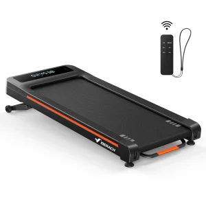 Пътека за ходене вкъщи MERACH NovaWalk W50 TrekPad в черно с LED дисплей и компактно дистанционно управление с връзка.
