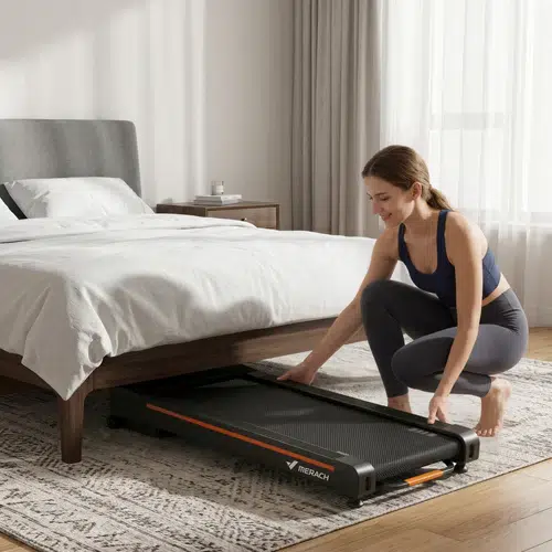 Пътека за ходене вкъщи MERACH NovaWalk W50 TrekPad, 3.5 HP безчетков мотор, 12% автоматичен наклон, Капацитет до 180 кг, Тиха работа 40 dB, LED дисплей, Магнитно дистанционно 11 Пътека за ходене вкъщи MERACH NovaWalk W50 TrekPad, 3.5 HP безчетков мотор, 12% автоматичен наклон, Капацитет до 180 кг, Тиха работа 40 dB, LED дисплей, Магнитно дистанционно - Image 11