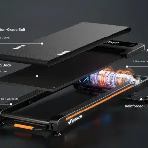 Пътека за ходене вкъщи MERACH NovaWalk W50 TrekPad, 3.5 HP безчетков мотор, 12% автоматичен наклон, Капацитет до 180 кг, Тиха работа 40 dB, LED дисплей, Магнитно дистанционно 34 Пътека за ходене вкъщи MERACH NovaWalk W50 TrekPad, 3.5 HP безчетков мотор, 12% автоматичен наклон, Капацитет до 180 кг, Тиха работа 40 dB, LED дисплей, Магнитно дистанционно - Image 7